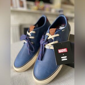 Marvel x TOM'S Captain America sneakers - mens size 9.5 - new with tags and box